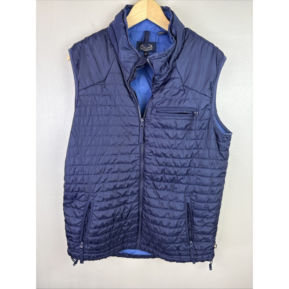 Nat Nast Golf Puffer Vest Blue Size Medium Minor Thread Pulls